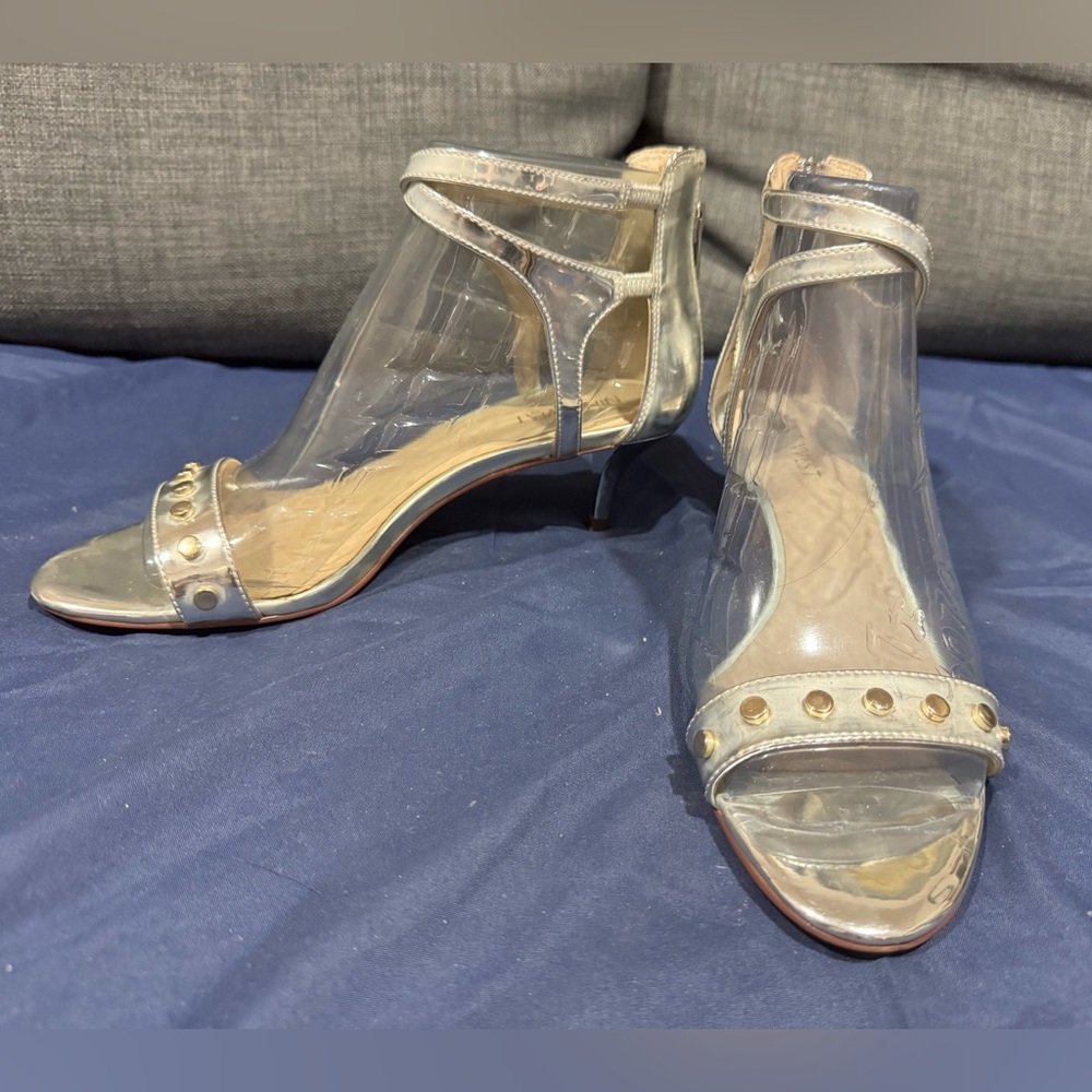 ❤️ Nine West Lazulio Silver Kitten Heels 25028596-5CC Womens Sz 6.5 ❤️